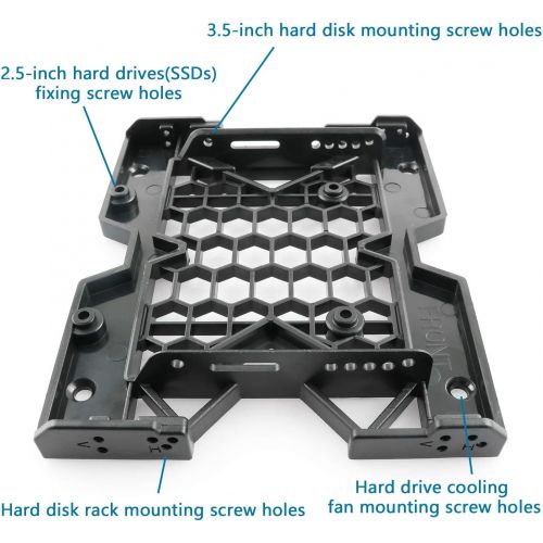  ZRM&E Desktop Hard Disk Drive Computer Stand 2.5 / 3.5 to 5.25 SSD HDD Mounting Bracket Internal Hard Disk Drive Bays Holder Adapter with Mounting Screws for PC