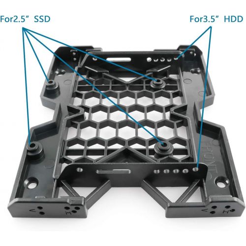  ZRM&E Desktop Hard Disk Drive Computer Stand 2.5 / 3.5 to 5.25 SSD HDD Mounting Bracket Internal Hard Disk Drive Bays Holder Adapter with Mounting Screws for PC