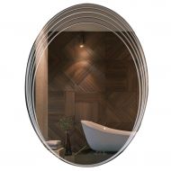 ZRN-Mirror Makeup Mirror Bathroom Frameless Vanity Oval Wall Mirror Bathroom 50CM x 70CM(20Inch x 28Inch) Shave/Shower/Decorative European Simple Mirror