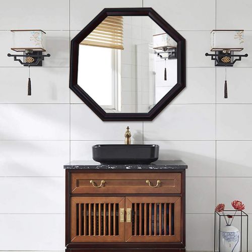  ZRN-Mirror Vanity Mirror Bathroom Octagon Wall Mirror 57CM x 57CM (22Inch x 22Inch) | Makeup/Shave/Decorative Simple Mirror