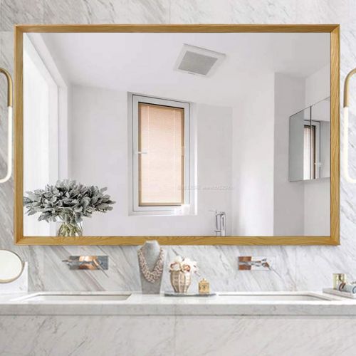 ZRN-Mirror Mirror Makeup | Bedroom/Bathroom Decorative/Shower/Vanity Large Wall Mirrors | Rectangle Wooden Frame Horizontal or Vertical Hangs(20 Inch x 28 Inch)