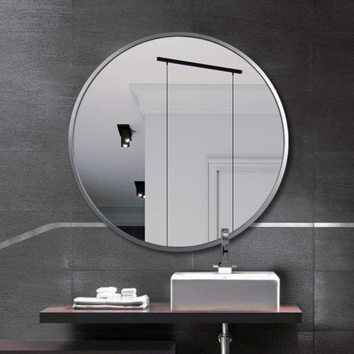  ZRN-Mirror Decorative Mirror Bathroom Round Silver Metal Frame Wall Mirrors Vanity Shave/Shower/Makeup Mirror for Entry Dining Room Living Room (12Inch-32Inch)