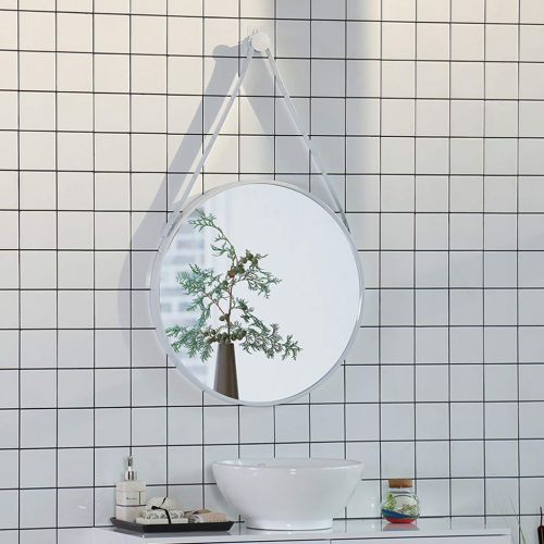  ZRN-Mirror Vanity Mirror-Hanging Round Wall Mirror in Bathroom & Bedroom(Gold, 16Inch-32Inch) Metal Frame & Iron Sheet Strap