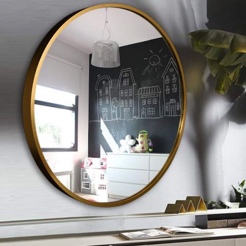  ZRN-Mirror Decorative Mirror Round Gold Metal Frame Wall Mirrors Vanity Shave/Shower/Makeup Mirror for Bathroom Entry Dining Room Living Room 30CM-80CM(12 Inch-32 Inch)