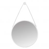 ZRN-Mirror Hanging Mirror-Bathroom Makeup Mirrors Large Modern White Circle Frame Wall Mirror | Floating Round Glass Panel | Vanity Mirror for Bedroom or Living Room(16Inch-32Inch)