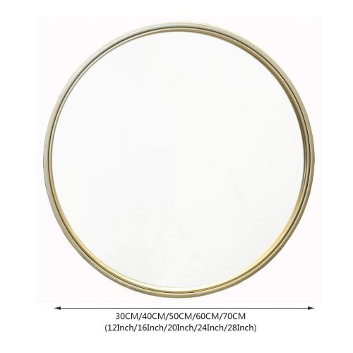  ZRN-Mirror Wall Mirror with Large Metal Frame Round Vanity Mirror Shave/Shower/Decorative/Makeup Mirror for Bathroom Entry Dining Room Living Room and More (12Inch-28Inch)
