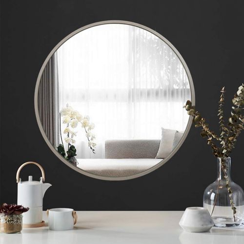  ZRN-Mirror Vanity Mirror Bathroom Round Metal Frame Wall Mirrors Decorative/Shave/Shower/Makeup Mirror for Entry Dining Room Living Room (12Inch-32Inch)