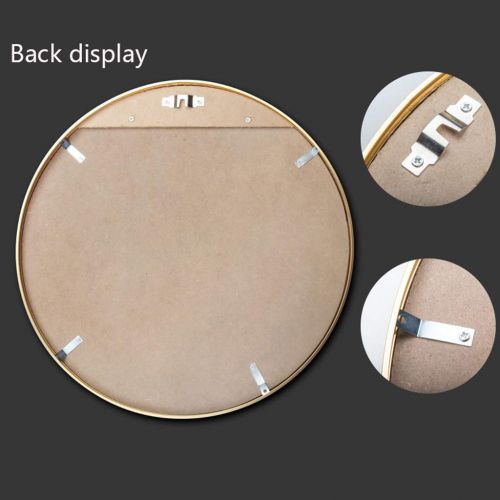  ZRN-Mirror Decorative Mirror for Wall with Metal Frame 40CM Round Vanity Mirror Shave/Shower/Makeup Mirror for Bathroom Entry Dining Room Living Room and More