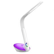 ZRR Kids Reading Light,Dimmable 7RGB LED Desk Lamp,Mood Light, Touch Control 3 Lighting Mode,Flexible Goose Neck, for Study, Reading, Office, Bedroom (9W)