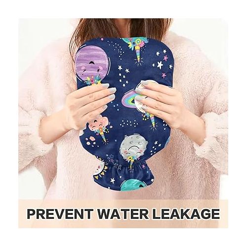  hot Water with Soft Cover 1 Liter fashy ice Pack for Bed, Kids Men & Women Unicorns Horn Flower