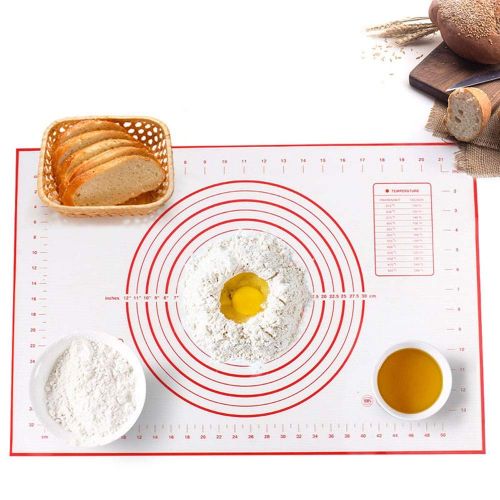  ZSLLO Silicone Baking Mats Sheet Pizza Dough Non-Stick Maker Holder Pastry Kitchen Gadgets Cooking Tools Utensils Bakeware Accessories (Color : Black, Size : S)