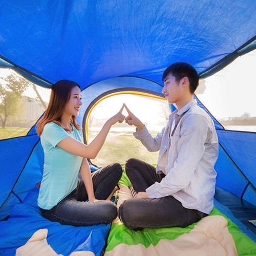  ZSLLO Large Throw Tent Outdoor 3-4 Persons Automatic Speed Open Throwing Pop Up Windproof Waterproof Beach Camping Tent Large Space (Color : A)