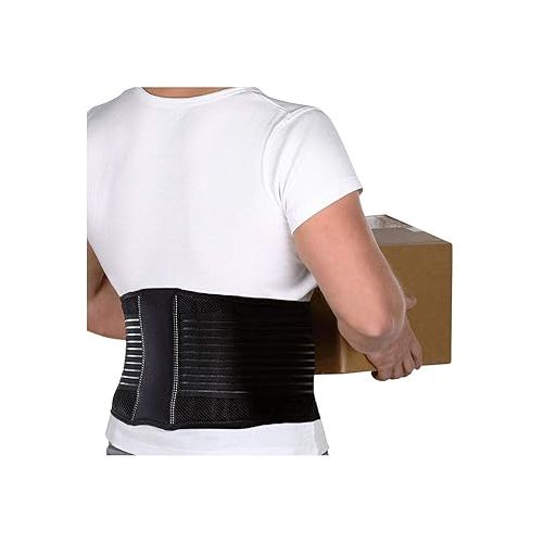  ZSZBACE Unisex Back Brace Adjustable Lumbar Support Belt - Relief Lower Back Pain with Sciatica/Scoliosis/Herniated and Slipped Discs or Degenerative Disc- Back Support for Old and Young (L)