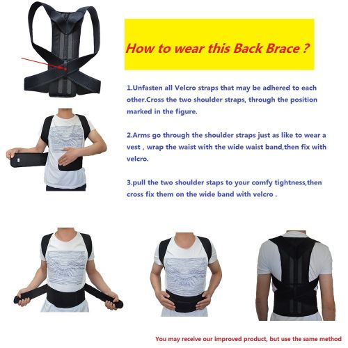  [아마존 핫딜]  [아마존핫딜]ZSZBACE Back Brace Posture Corrector Clavicle Support Brace Medical Device to Improve Bad Posture, Thoracic Kyphosis, Shoulder Alignment, Upper Back Pain Relief for Men and Women