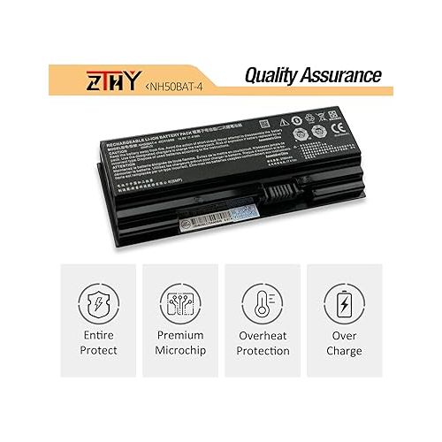  ZTHY 41Wh NH50BAT-4 Laptop Battery Replacement for PROSTAR Clevo NH50ED NH50RA NH57RA NH57RC NH70RAQ HASEE Thunderobot 911ME G7-CT7NA G7-CT7NK G8-CT7NT Z7-CT7VH Gigabyte A5 X1 A7 X1S Sager G58R G70R