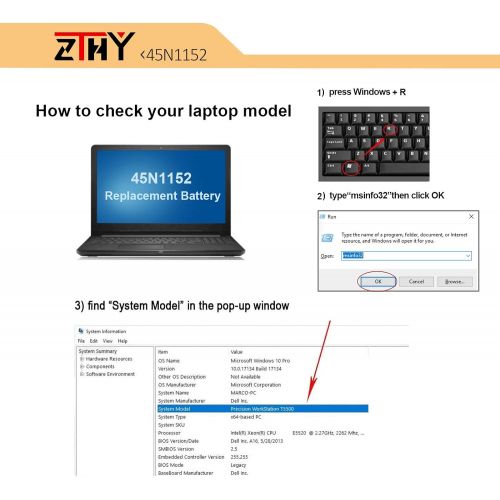  ZTHY 100Wh 9Cell 57++ Battery Replacement for Lenovo ThinkPad T440P T540P W540 W541 L440 L540 Series Laptop 45N1152 45N1153 45N1162 45N1163 45N1145 45N1147 45N1149 0C52864 0C52863