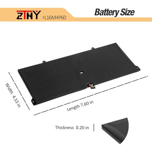  ZTHY L16M4P60 Laptop Battery Replacement for Lenovo Yoga 920 920-13IKB 920-131KB Glass Ideapad Flex Pro-13IKB Yoga 6 Pro 13IKB Series L16C4P61 5B10N01565 5B10W67249 5B10N17665 7.68
