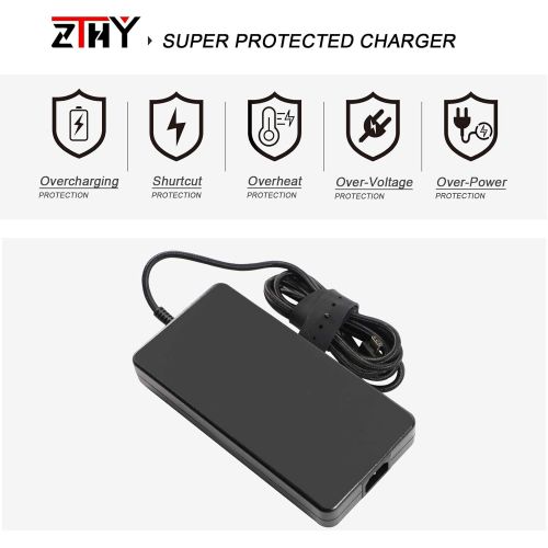  Razer Blade Laptop Charger, ZTHY 230W 19.5V 11.8A 3-Prong AC Adapter Compatible with Razer Blade Pro 17 Razer Blade 15 Base Advanced 2019 GTX1060 GTX1070 RTX2070 RTX2080 Laptop RC3