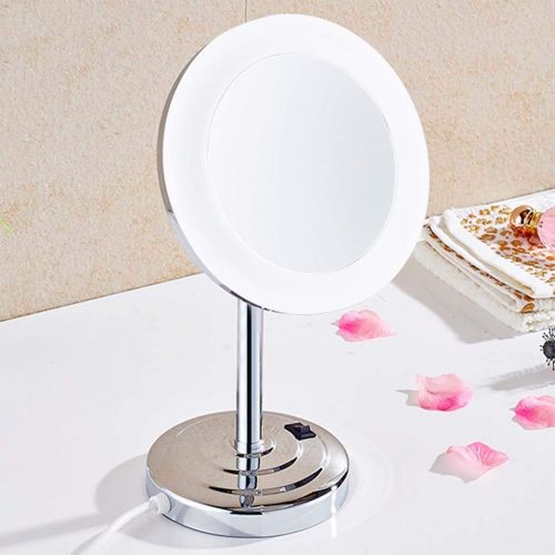  ZTJ-Lighting 8 Inch LED Vanity Mirror With Lights ，3x/5x/7x/10x Magnification Bathroom Beauty Mirror With 21 LED Lights, 360 Rotating Function Shaving Mirror/Makeup Mirror (color : White light,