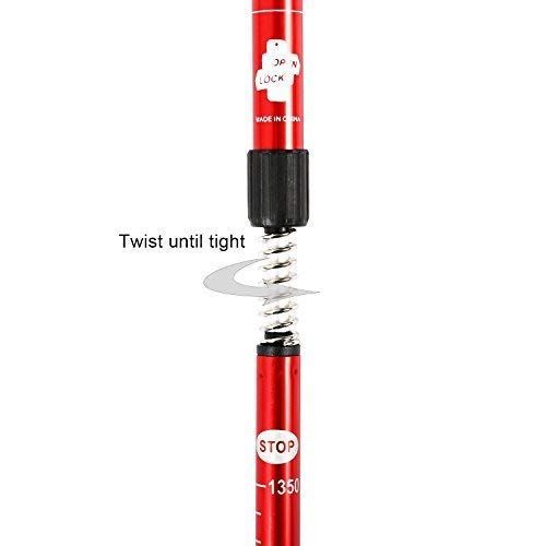  ZTOUR Trekking Poles Walking Sticks Hiking Pole Collapsible Anti Shock Ultralight Adjustable Folding Trails