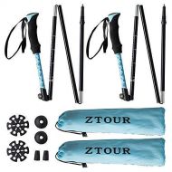 ZTOUR Trekking Poles Walking Sticks Hiking Pole Collapsible Anti Shock Ultralight Adjustable Folding Trails