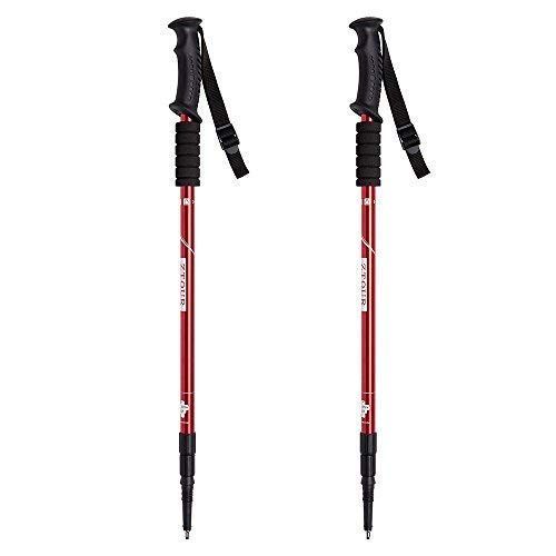  ZTOUR Trekking Poles Walking Sticks Hiking Pole Collapsible Anti Shock Ultralight Adjustable Folding Trails