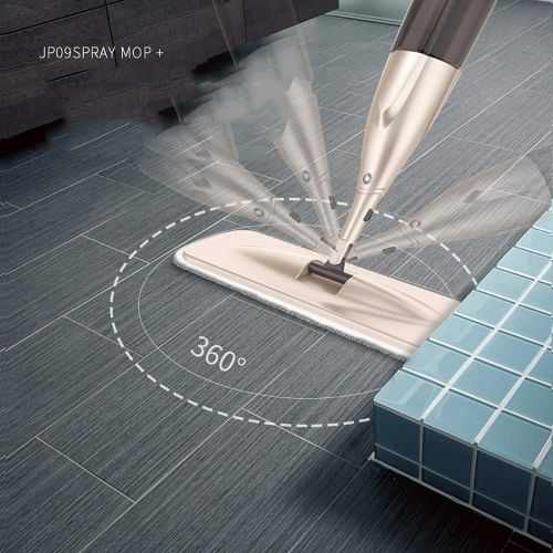  ZUEN Spray Mop, Mikrofaser-Mop Spray Reiniger fuer Boeden mit 3 Pads und 300ml Refillable Bottle geeignet fuer Hartholz-Marmor-Tile Laminat oder Keramikboeden