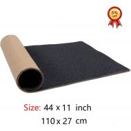 [아마존베스트]ZUEXT 11 x 44 Skateboard Grip Tape Sheet, Bubble Free Waterproof Black Scooter Grip Tape, Longboard Griptape, Sandpaper for Rollerboard, Stairs, Gun, Pedal, Pistol, Wheelchair, Ste