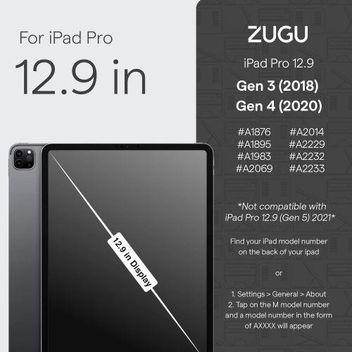  [아마존베스트]ZUGU CASE (New Model) Alpha Case for 2020 iPad Pro 12.9 inch - Ultra Slim Protective Case - Wireless Apple Pencil Charging - Convenient Magnetic Stand & Sleep/Wake Cover