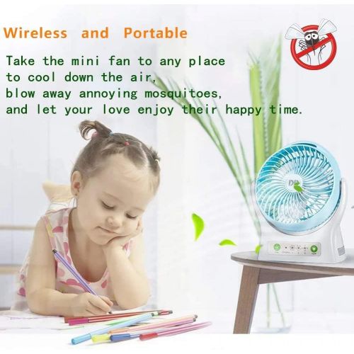  [아마존베스트]DurationPower Fan Battery Table Fan Portable Fan Quiet USB Battery Fan