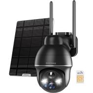 ZUMIMALL 4G LTE Cellular Security Camera, 100M SIM Included, 2K Solar No WiFi Security Cameras Wireless Outdoor with 360°PTZ,Color Night Vision,2-Way Talk,Motion Alert