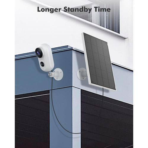  [아마존베스트]ZUMIMALL Solar Panel for Outdoor Security Camera A3/A3P, Waterproof Solar Panel with 10ft Charging Cable ( No Camera)