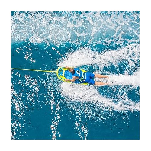  ZUP YouGo160 Board and Handle Combo, Kneeboard, Wakeboard, Wakeskate, and Wakesurf Board for Kids, Teens, Young Adults|Molded Plastic with EVA Foam Padding