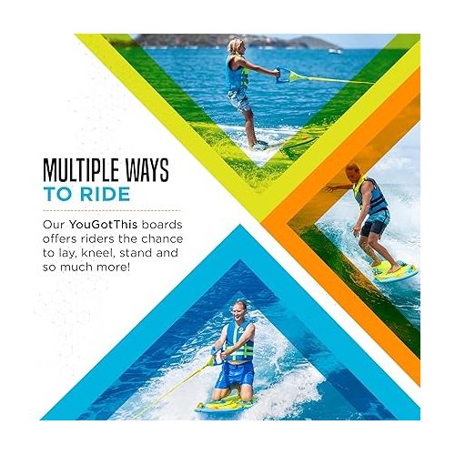  ZUP You Got This 2.0 Board, All-in-One Kneeboard, Wakeboard, Wakeskate, and Wakesurf Board for All Ages