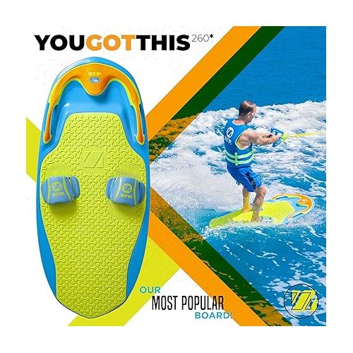  ZUP You Got This 2.0 Board, All-in-One Kneeboard, Wakeboard, Wakeskate, and Wakesurf Board for All Ages