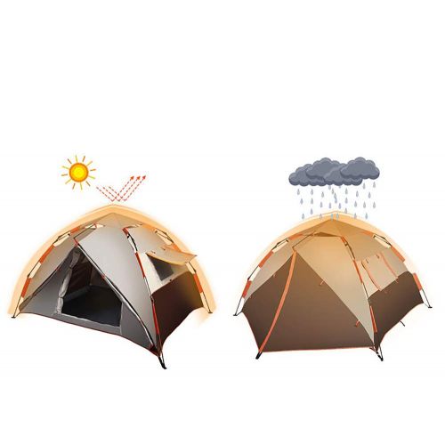  ZUZEN Zelt Outdoor Camping Family Zelt 210 Silber Coated Oxford Tuth 360 ° Wasserdichte Struktur 2 Zimmer 1 Halle schnell gebaute Doppeltuer grosse Platzvernahme Portable Shading Lueftung