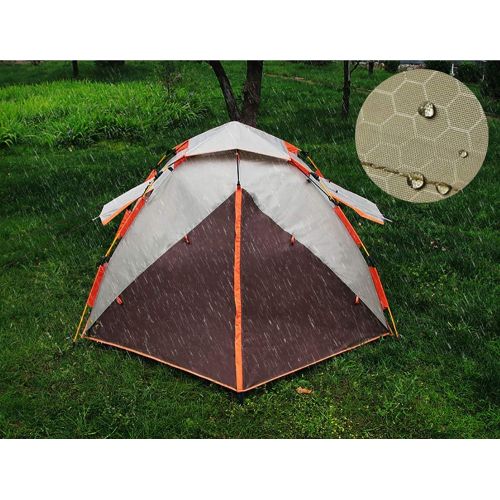  ZUZEN Zelt Outdoor Camping Family Zelt 210 Silber Coated Oxford Tuth 360 ° Wasserdichte Struktur 2 Zimmer 1 Halle schnell gebaute Doppeltuer grosse Platzvernahme Portable Shading Lueftung