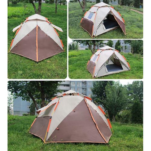  ZUZEN Zelt Outdoor Camping Family Zelt 210 Silber Coated Oxford Tuth 360 ° Wasserdichte Struktur 2 Zimmer 1 Halle schnell gebaute Doppeltuer grosse Platzvernahme Portable Shading Lueftung