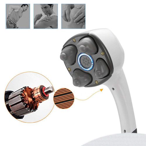  ZUZEN Electric Handheld Massager Four Head Machine Full Body Neck Vertebra Back Muscle Relax Vibrating Deep Tissue Massage Health Care