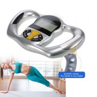 ZUZEN Digital Handheld Body Fat Monitor Fat Analyzer Meter Health Healthy Care Fat Scale Tester BMI Mass Index Calorie Hand Meter Silver