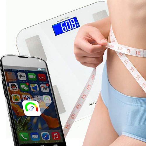  ZUZU Bluetooth Body Fat Scale App, Smart Wireless Digital Bathroom Scale for Body Weight, Body Fat, Water, Muscle Mass, BMI, BMR, Bone Mass and Visceral Fat