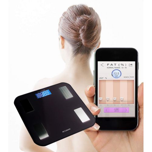  ZUZU Bluetooth Body Fat Scale App, Smart Wireless Digital Bathroom Scale for Body Weight, Body Fat, Water, Muscle Mass, BMI, BMR, Bone Mass and Visceral Fat