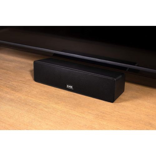  [아마존베스트]ZVOX Mini Dialogue Clarifying Sound Bar with Patented Hearing Technology, Six Levels of Voice Boost - 30-Day Home Trial- AccuVoice AV100- Black