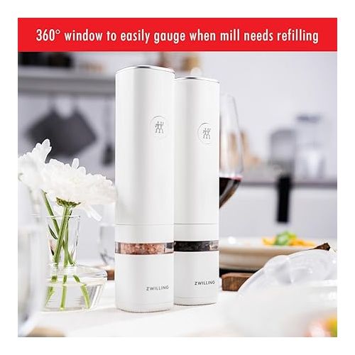  ZWILLING Enfinigy Electric Salt/Pepper Mill - White
