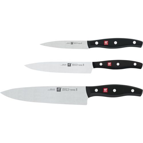  ZWILLING Twin Signature 3-pc German Knife Set, Razor-Sharp, Made in Company-Owned German Factory with Special Formula Steel perfected for almost 300 Years, Dishwasher Safe