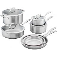 ZWILLING Spirit 3-ply 10-pc Stainless Steel Pots and Pans Set, Dutch Oven, Fry Pan,Silver