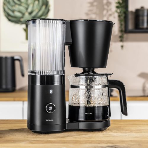  ZWILLING Enfinigy Glass Drip Coffee Maker 12 Cup, Black