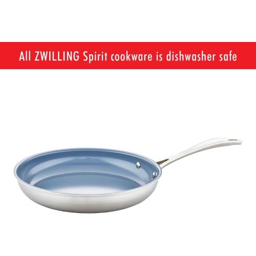  ZWILLING Spirit Ceramic Nonstick 10-pc Cookware Set, Dutch Oven, Fry Pan, Saucepan, Stainless Steel