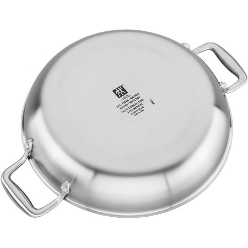  ZWILLING Spirit Ceramic Nonstick Braiser, 4-qt, Stainless Steel/Grey