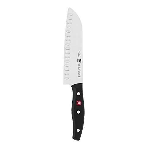  ZWILLING Twin Signature 7-inch Hollow Edge Santoku Knife, Razor-Sharp, Made in Company-Owned German Factory with Special Formula Steel perfected for almost 300 Years, German Knife,